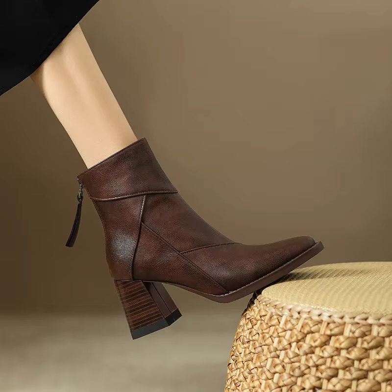 Allegra Leather Ankle Boots