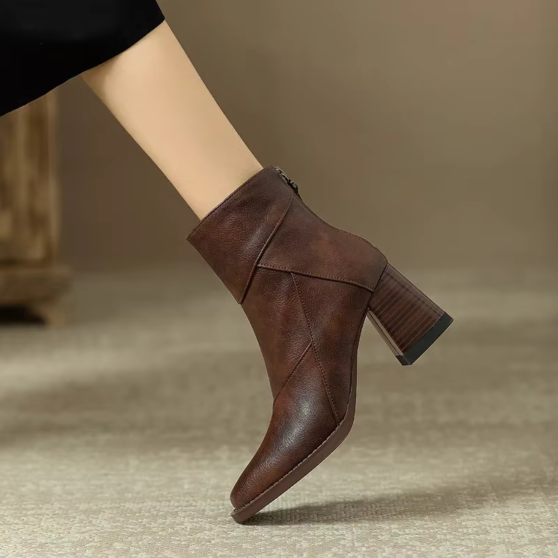 Allegra Leather Ankle Boots