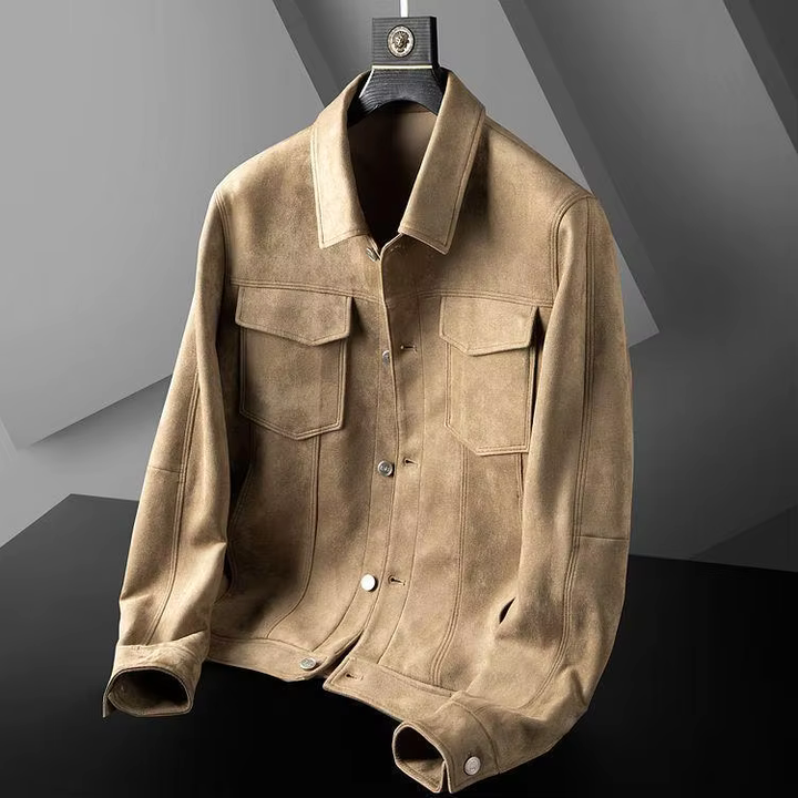 Regular Fit Suede Overshirt