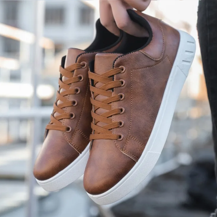 Brown Leather Sneakers