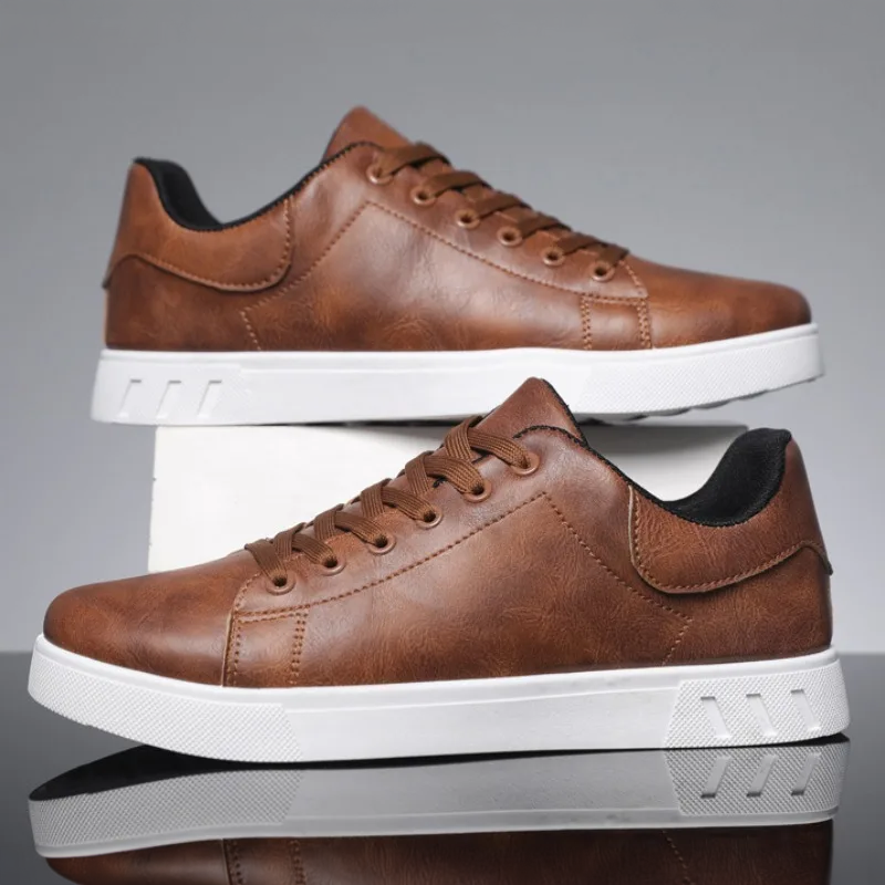 Brown Leather Sneakers