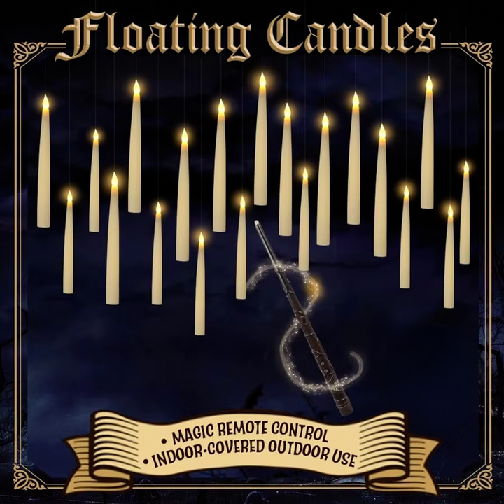 Lumos Floating Candles with Magic Wand