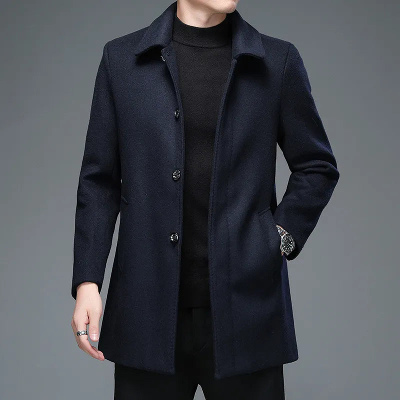 UrbanElegance Business Wool Blend Coat