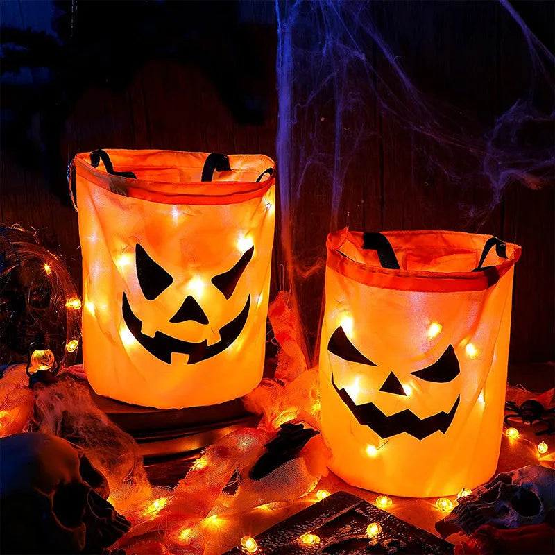 Spooky Glow LED Trick-or-Treat Buckets