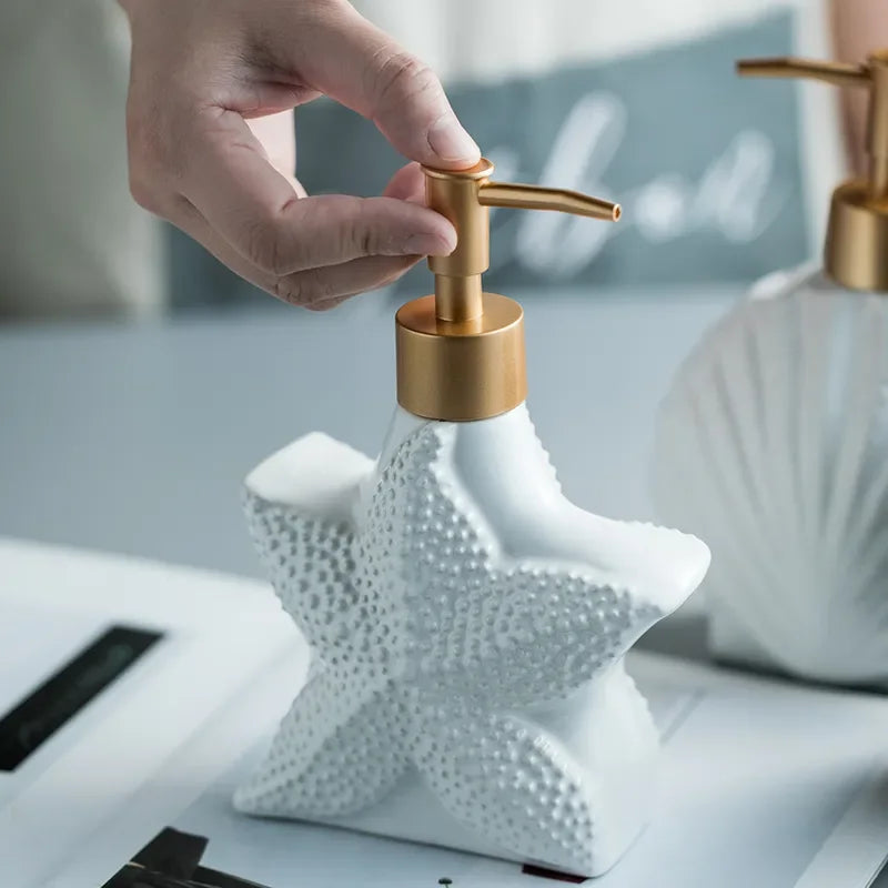 Seaside Starfish & Shell Soap Dispensers