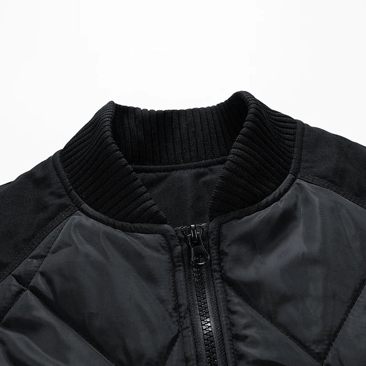 Regular Fit Quilted Puffer Bomber Jacket