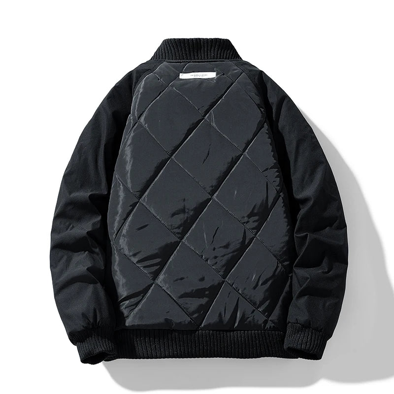 Regular Fit Quilted Puffer Bomber Jacket