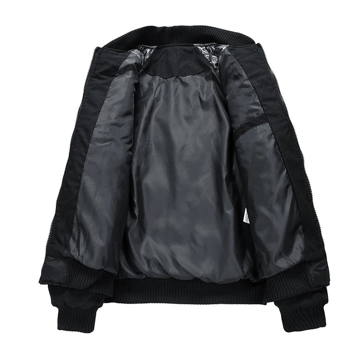 Regular Fit Quilted Puffer Bomber Jacket