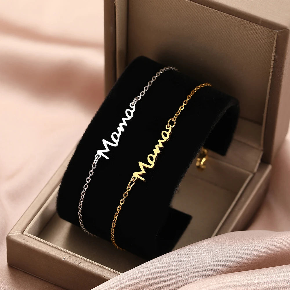 Mama Letter Bracelet