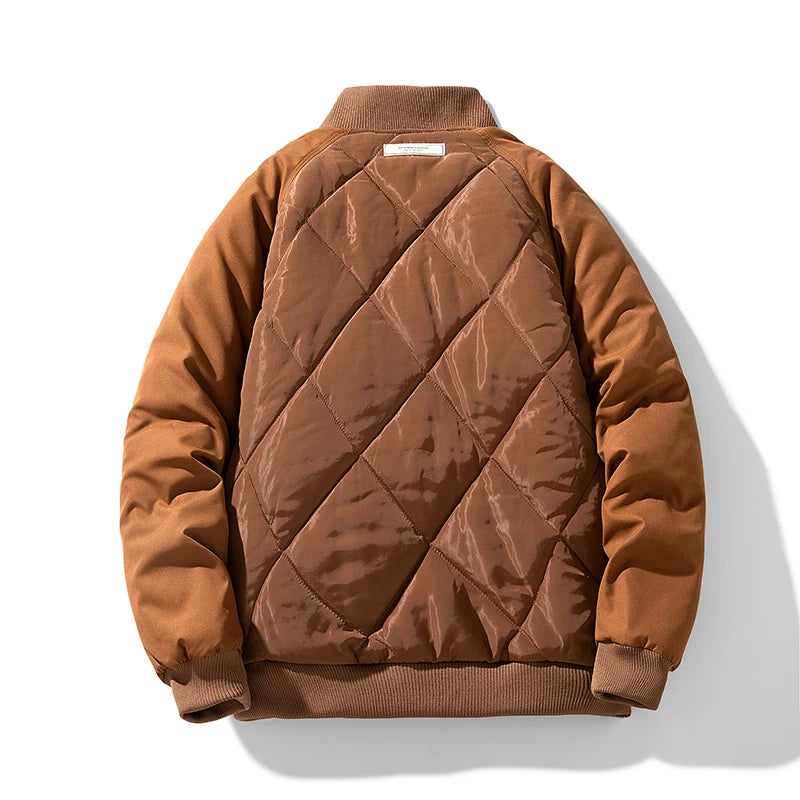 Regular Fit Quilted Puffer Bomber Jacket