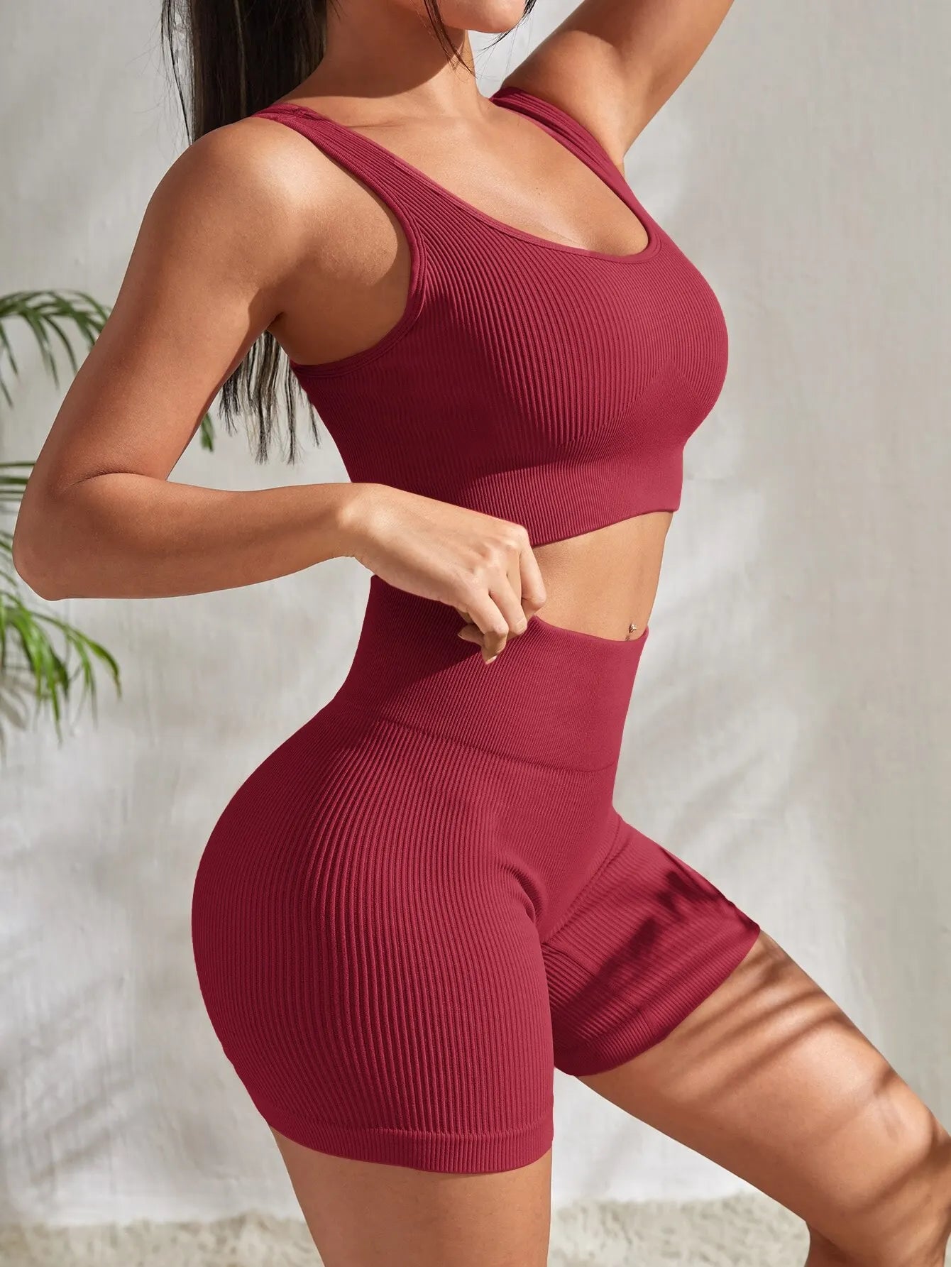 AuraFlow Seamless Ribbed Yoga Set