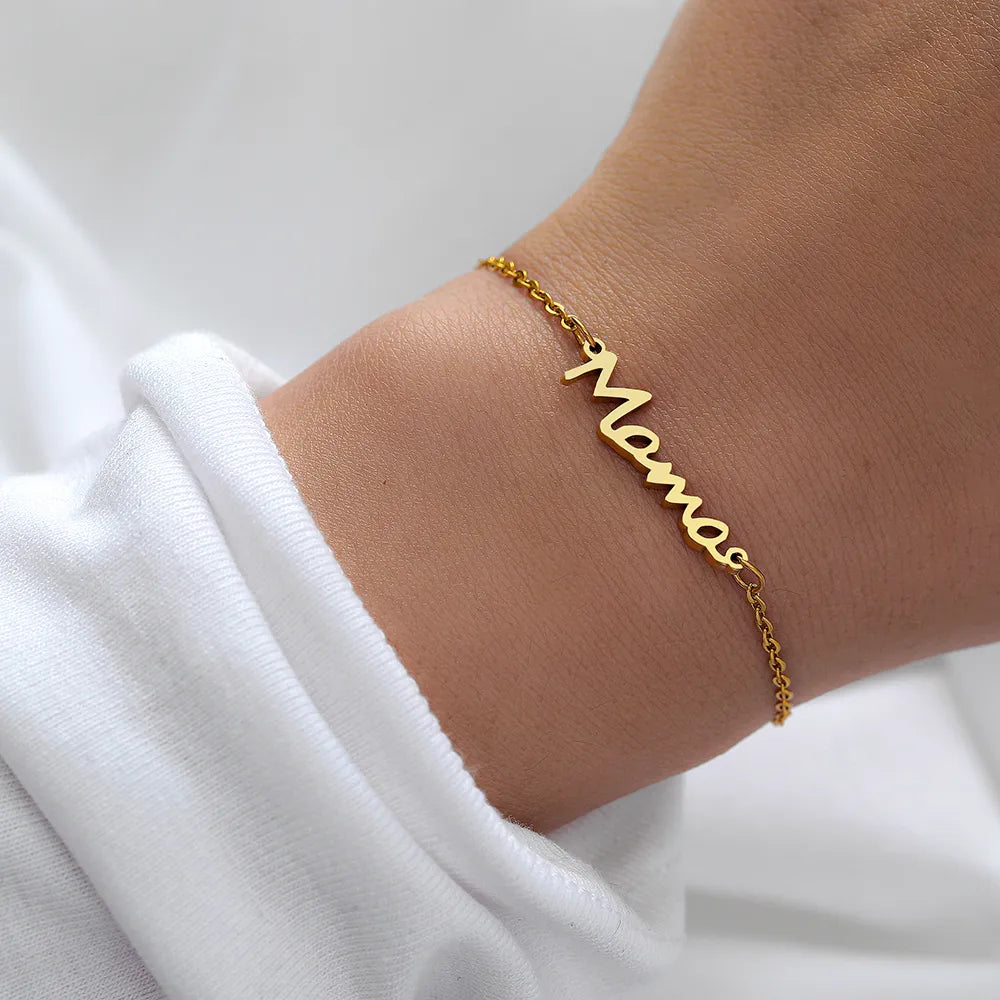 Mama Letter Bracelet