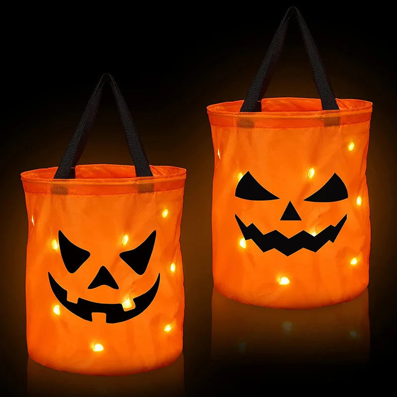 Spooky Glow LED Trick-or-Treat Buckets