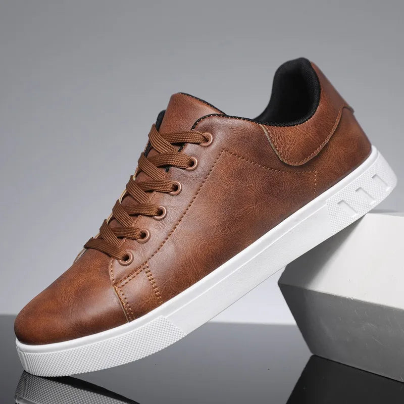 Brown Leather Sneakers