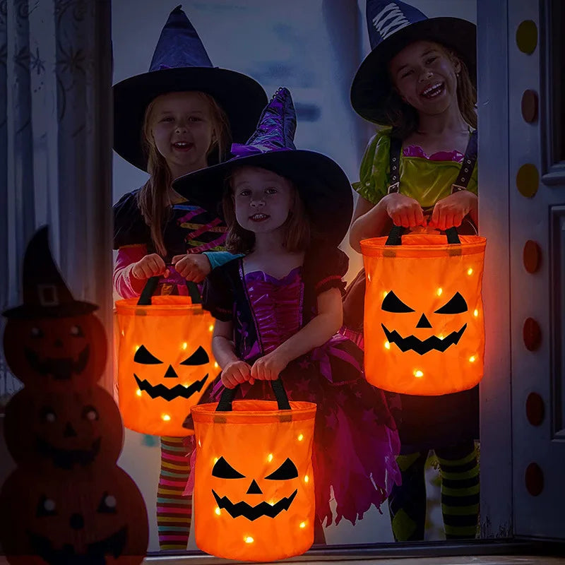 Spooky Glow LED Trick-or-Treat Buckets