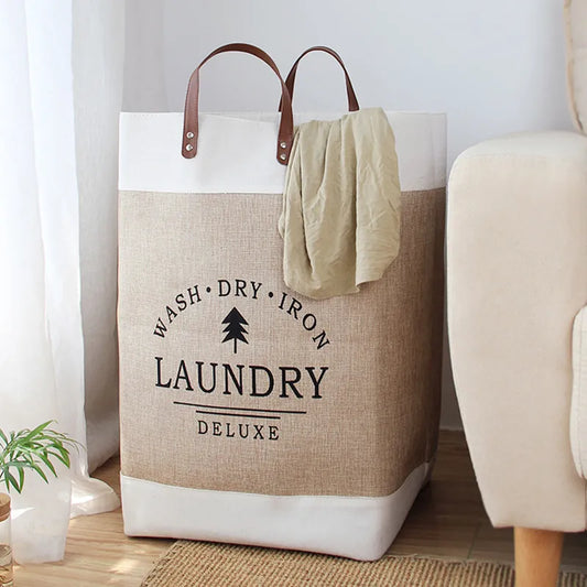 HarmonyWeave Boho Laundry Container