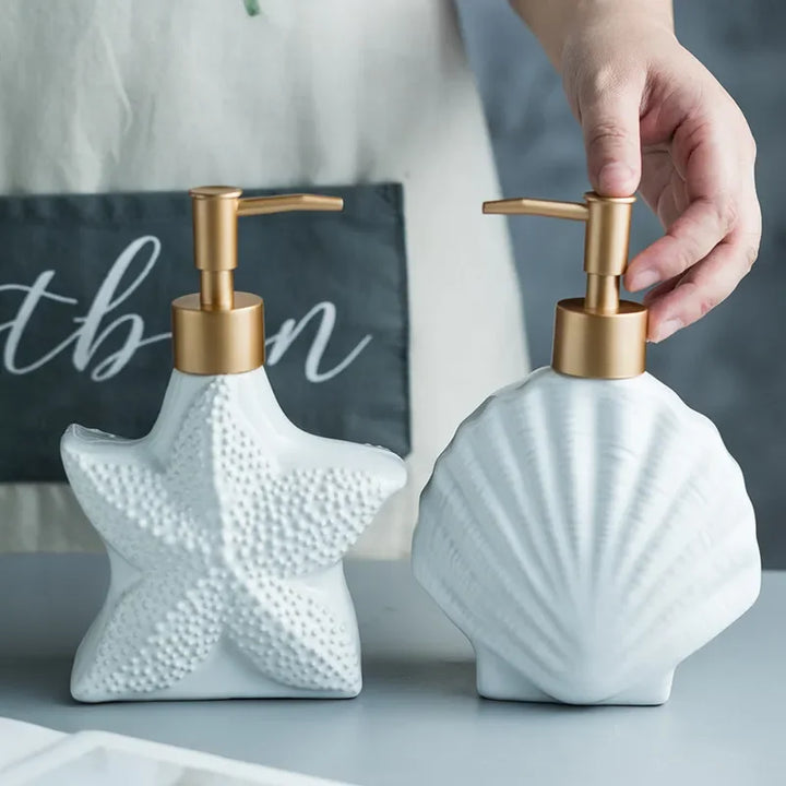 Seaside Starfish & Shell Soap Dispensers